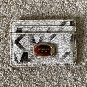 Michael Kors Card Holder - 5 pocket beige logo
